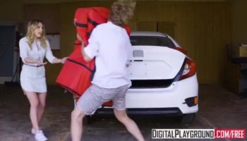 Office slut Kagney Lynn Karter and her milfy friends rent one dick for fuck fest